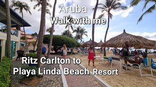 Walk with me  Ritz Carlton to Playa Linda Resort [upl. by Akelahs]