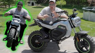 EGO 56v Electric Mini Bike  ITS COMPLETELY SILENT [upl. by Elokkin]