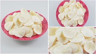 Potato Wafers Recipe  Homemade Potato Chips Recipe  Easy Potato Chips  Storable Chips Recipe [upl. by Llessur]