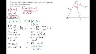 Bissectricepaar opstellen mbv de afstandsformule [upl. by Eisoj342]