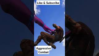 Aggressive Combat Scene in Spider Man 2 Gameplayshortvideosspiderman2spiderman [upl. by Comras]