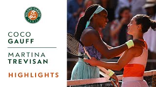 Coco Gauff vs Martina Trevisan  Semifinals Highlights I RolandGarros 2022 [upl. by Eylloh]