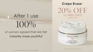 Up to 72 Hours of Hydration Skin Thanks to Crepe Erase® [upl. by Illehs879]