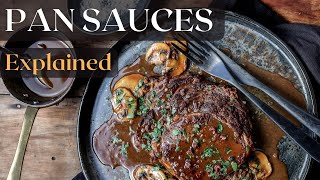 French pan sauces explained plus demonstration on how to make a madeira wine steak sauce [upl. by Ibur]