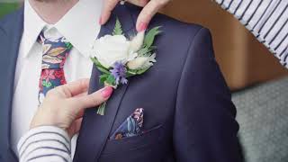 How to pin a Button Hole or Boutonnière on your Wedding Day [upl. by France891]