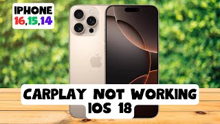 ios 18 iPhone 161514 How to Carplay Not Working  Fix carplay not connecting to iphone [upl. by Mathre]