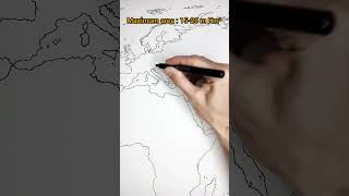 Ottoman Empire Map drawing 🇹🇷  Drawing Ottoman Empire art drawing ottoman empire map shorts [upl. by Anoiuq]