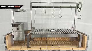 Our Insertstyle BBQ09SS Santa Maria Argentine Style grill [upl. by Ettenyar]