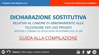 LEGULEIOCOM  Modulo dichiarazione sostitutiva per il Canone Rai [upl. by Amelie664]