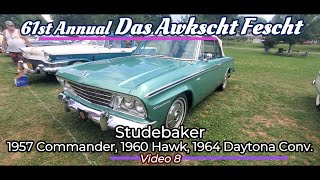 Das Awkscht Fescht 2024 Studebaker 1957 Commander1960 Hawk1964 Daytona Conv video 8 [upl. by Anna864]