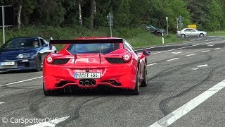 Cars Leaving Nürburgring Tankstelle  SUPRAs 600LT 720S M5 F10 BURNOUT ZL1 458 GT3 JDM etc [upl. by Latini597]