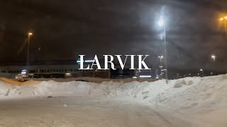 Larvik at night  January Winter 2024 [upl. by Stockmon]