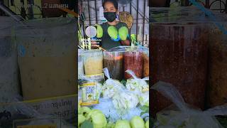 Fresh mango with 8 dipping sauces in Thailand streetfood Shorts [upl. by Sacha]