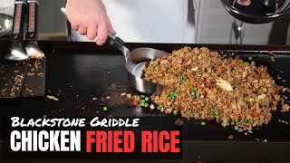 Chicken Fried Rice on the Blackstone Griddle  First Cook [upl. by Enimrej]