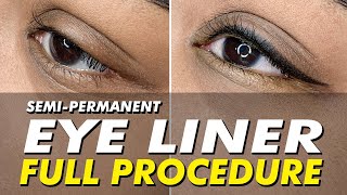 She got her eyeliner tattooed  Permanent makeup by Eye Design New york [upl. by Tasha47]