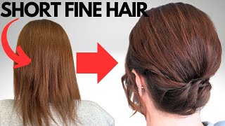 Cute hairstyles for thin hair  fine hair chignon [upl. by Cherey]