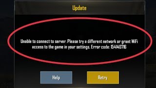 BGMI amp Pubg Mobile Fix Error Code 154140716 Unable Connect to server please try different network [upl. by Nessaj787]