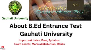 BEd entrance test under Gauhati University 2024BEd entrance examination of Gauhati University [upl. by Nibbor]