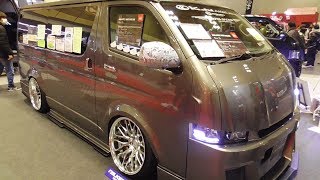 TOYOTA HIACE 200 Custom KUHL amp KITZ RACING クールampキッツレーシング 200系 ハイエース カスタム 大阪オートメッセ2017 [upl. by Jozef219]