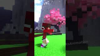 JJs Sister  Arona Dance  Minecraft Animation  shorts minecraft animation [upl. by Mossolb159]