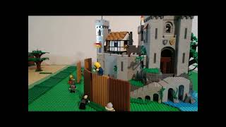 lego medieval army viking vs Lion knights castle siege battle of Alesia style stop motion animation [upl. by Lazarus]