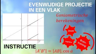 Instructievideo Loodrechte projectie  Goniometrische berekeningen [upl. by Esimaj]