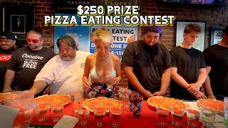 250 CASH PRIZE PIZZA EATING CONTEST at Black Shamrock Tavern in Honolulu HI RainaisCrazy [upl. by Akina]