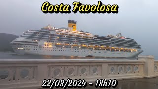 Costa Favolosa saindo de Santos 22032024 [upl. by Nebeur259]