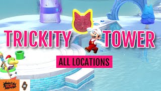 All 5 Cat Shine Shards in Trickity Tower  Bowsers Fury DLC [upl. by Lilias73]