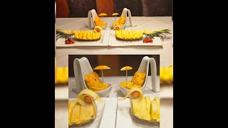 🔴Live AMAZING FRUIT ART CUTTINGCARVING  Very elegant relaxing Bears with umbrellas and Birds [upl. by Ecienaj]