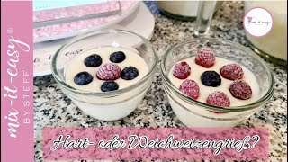 MEIN TEST Grießbrei mit Hart oder Weichweizengrieß Thermomix®  mixiteasy® [upl. by Dhiren]