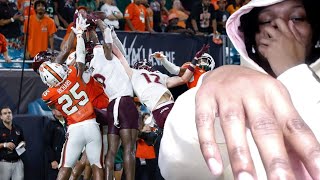 UNBELIEVABLE ENDING Virginia Tech Hokies vs Miami Hurricanes  Full Game Highlights Reaction [upl. by Mclain]