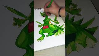 💚😊😎Drawing Sceptile Pokemon Ash Sceptile sketch art 😎😊💚 [upl. by Silma]