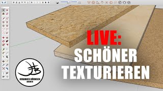 Texturen für Fortgeschrittene  Sketchup für Holzwerker LIVE [upl. by Drucie568]