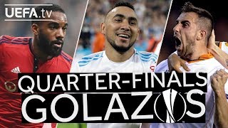 LACAZETTE PAYET ALCÁCER Great UEL Quarterfinals GOALS [upl. by Radnaskela22]