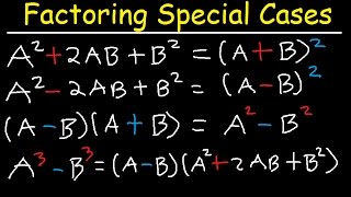 Factoring Binomials amp Trinomials  Special Cases [upl. by Bandur]