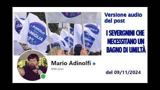 Da un post FB di Mario Adinolfi del 091124 [upl. by Nerita]