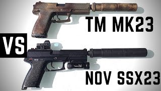 TOKYO MARUI MK23 VS NOVRISTCH SSX23 REVIEW  FULLY TESTED [upl. by Magna]