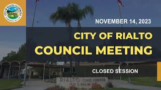 Rialto City Council Meeting 111423 [upl. by Llenram]