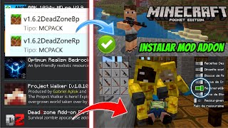 como instalar mods Minecraft mcpe Android 2024 25 pastas behaivor e resorce packs [upl. by Stricklan]