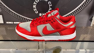 Nike Dunk Low “UNLV Satin” Varsity RedMedium Grey  Style Code DX5931001 [upl. by Cud]