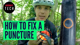 How To Fix A Puncture On A Mountain Bike  Repairing An Inner Tube [upl. by Rahal]