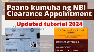 Paano kumuha ng Appointment para sa NBI Clearance via Online 2024 [upl. by Karil27]