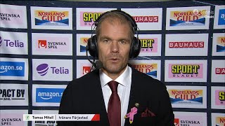 Tomas Mitell inför andra perioden  Intervju  Örebro HK  Färjestad BK  20241012 [upl. by Cornela500]