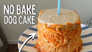 No Bake Dog Cake Recipe  Easy Birthday Dog Cake  How To Make Cake for Dogs  Paola Santana [upl. by Novets253]