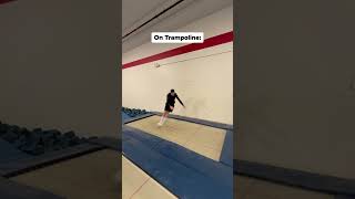 Gienger air sense drill on the Trampoline gymnastics highbar trampoline drill [upl. by Annahaj]