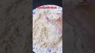 ata moida suji narkel or chini diye khasta thekua recipe ❤️💚💗💚 youtubethekua in bengali 💛❤️💚 [upl. by Cl455]