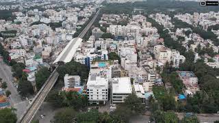 South End Circle Jaya Nagar Bangalore Metro  Drone view 4k [upl. by Elane]