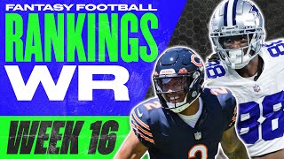 2023 Fantasy Football RANKINGS  TOP 30 Wide Receivers for Week 16 [upl. by Afra]