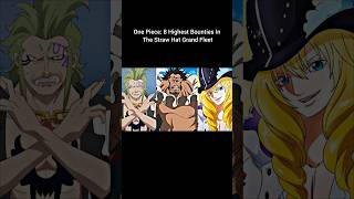 One Piece 8 Highest Bounties In The Straw Hat Grand Fleet onepiece zoro anime roronoazoro luf [upl. by Lux]